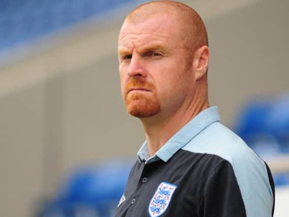 Sean Dyche with England Under 21s in October 2012