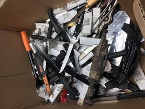 Police recovered 182 knives which will now be safely disposed off