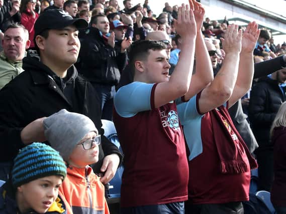 Burnley fans were in a better mood at full time