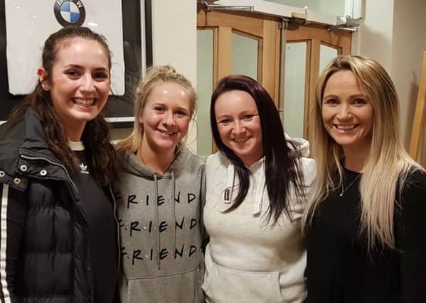 From left to right: Liv Purtill, Freya Bythell, Lisa Crewe and Charlotte Hartley