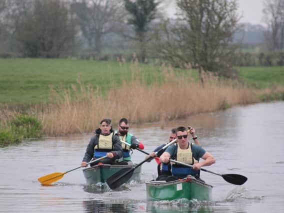 The Canoe Challenge in full swing.
