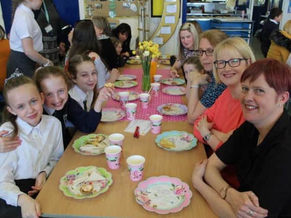 Pupils of St James' Lanehead Primary treated their mums to a wonderful afternoon tea to celebrate Mother's Day. (s)