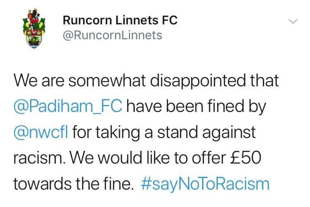 Runcorn Linnet's tweet.