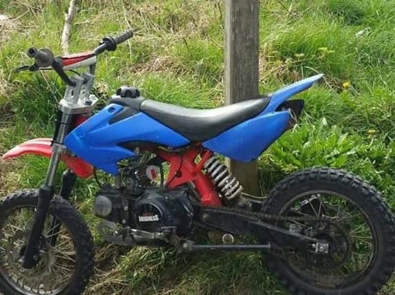 The bike that was seized by police this afternoon in Burnley