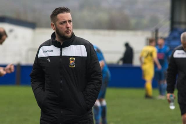 Then-Padiham manager, Liam Smith.