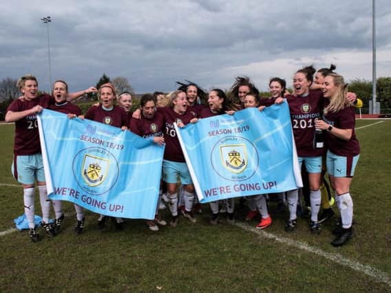 Burnley FC Ladies are jubilant after sealing promotion