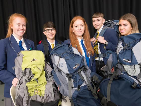 Students at Blessed Trinity RC College get prepared for their Duke of Edinburgh awards