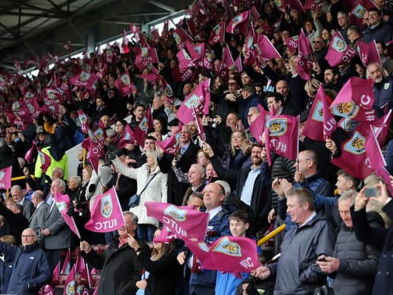 Clarets fans had plenty of reasons to cheer during the 2-0 win over Cardiff. Photo: Rich Linley/CameraSport.