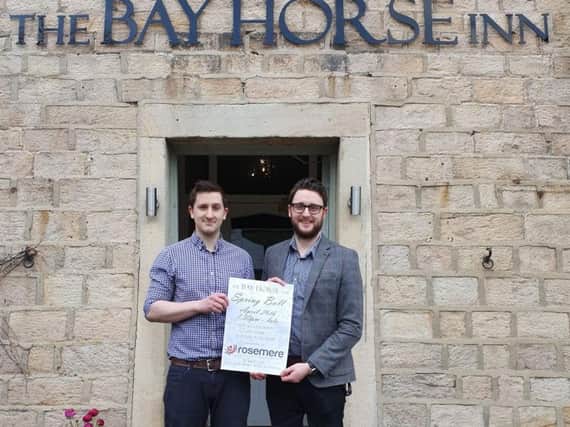 The Bay Horse Inns Joe (left) and Jack Swarbrick who are hosting a spring ball to raise funds for Rosemere Cancer Foundation