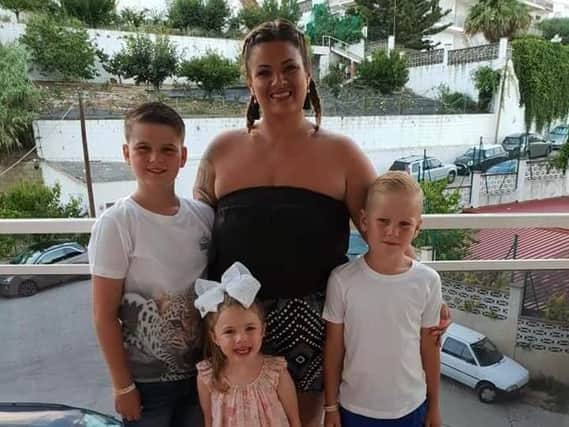 Alex Hoban  with her three children who are Charlie (12) (left) Esmai (four) and seven-year-old Rylee.