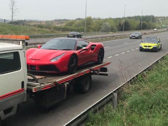 This Ferrari 488, worth nearly 200,000, was seized by police after the driver was caught without insurance.