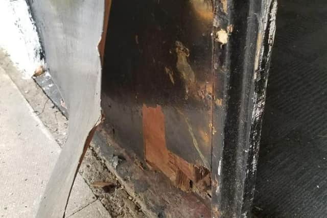 Solid doors were damaged costing hundreds in repairs