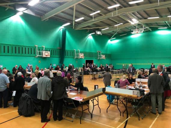 The count is taking place at St Peters Leisure Centre.