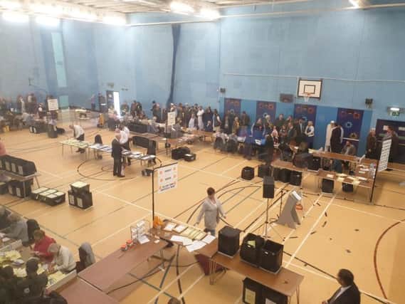The count at Colne Sports Centre