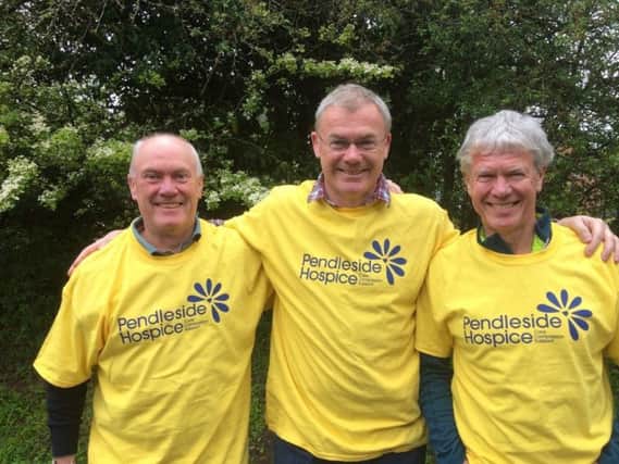 Steve Ennis (centre) with his brothers, John (left) and Anthony before they set off on their mammoth kayak journey in memory of  their brother Mick.