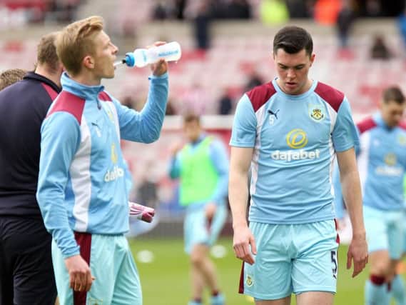 Burnley's Ben Mee and former Clarets centre back Michael Keane