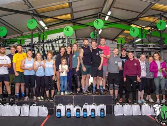 Scaled+ podium winners at CrossFit Pendles Only The Brave competition