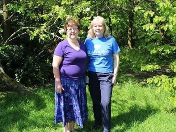 The new Mayor of Burnley Coun. Anne Kelly (left) with the ELHT and Me fundraising manager Denise Gee.