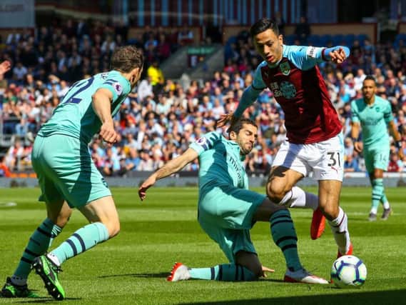 Burnley's Dwight McNeil tries to make things happen against Arsenal at Turf Moor