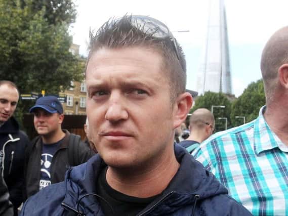Stephen Yaxley-Lennon, also known as 'Tommy Robinson', is due to visit Burnley on Tuesday