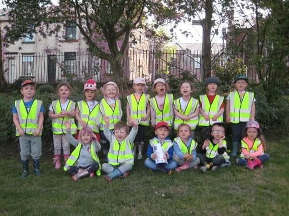 Youngsters from the Magical Tree Nurseries in Burnley took part in a sponsored Muddy Puddle walk for Save the Children