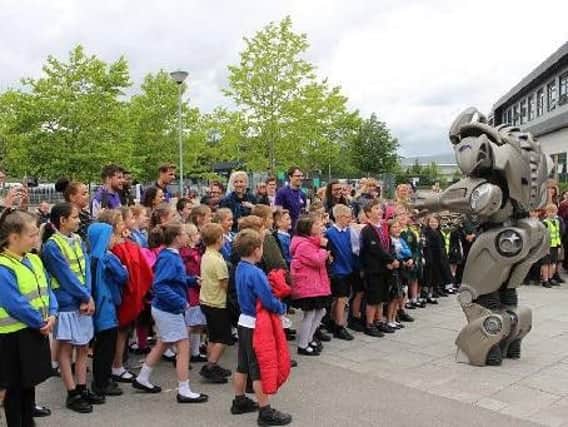 Titan the Robot at last year's Science and Technology Festival at Burnley College. He will be returning for the 2019 event.