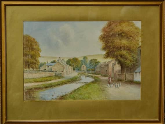 The village of Pendleton by artist Fred Cawthorne.