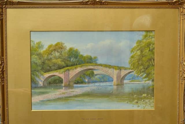 This Old Hodder Bridge painting by Pendleton artist Fred Cawthorne is valued at 100-120.