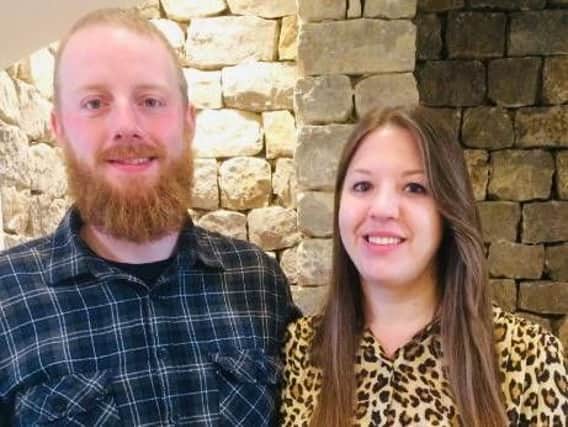 Lucky in love couple Jordan Molyneaux and Natalie Entwistle have won a 10,000 dream wedding.