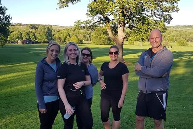 All ready for the off at Towneley Run Club are (from left to right) Sandra Scott, Jennifer James, Gemma Aspin, Kelly Barlow and Chris Clewes.