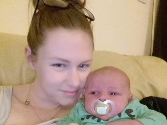 Zian Lezlee Middleton (21), died in her sleep, leaving two-month-old baby boy Riley-James and partner Kyle.
