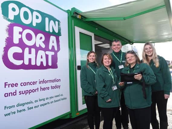 The Macmillan Cancer Supports Mobile Information and Support Service.