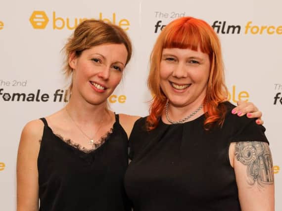 Joy Wilkinson (right) has won a 20,000 grant from Bumble to make her new film, Ma'am. Credit: Getty/Hoda Davaine.