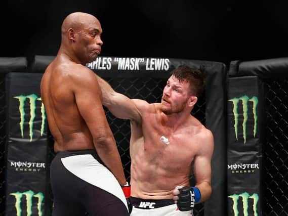 Michael Bisping in action against legendary UFC star Anderson Silva