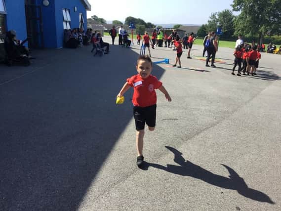 One of the Reedley reception students at the sports day.