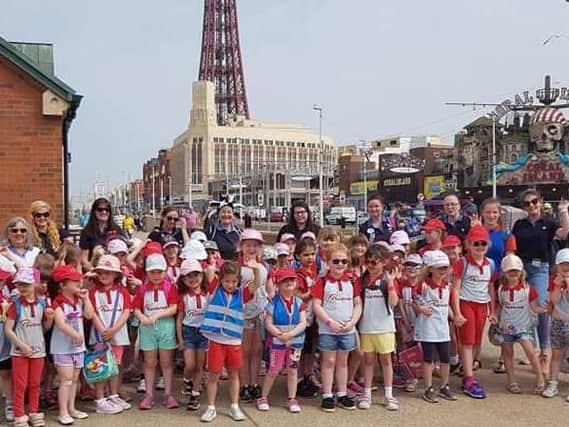 Rainbows from  Burnley on their day out at Blackpool.