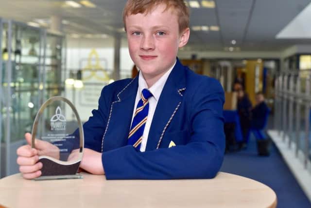 Ethan Smith who won a new awardOutstanding Achievement in Mathematics after excelling at the UK Junior Maths Challenge.