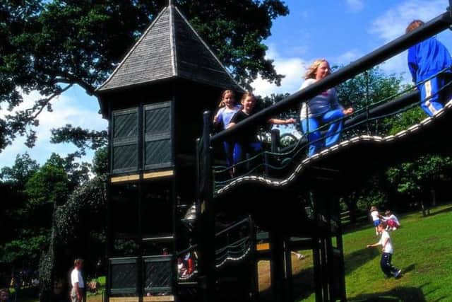 Lots of fun at the adventure playground. Photo credit: Harewood House Trust