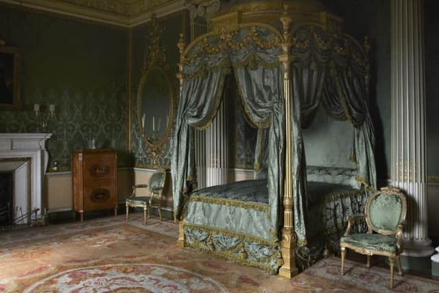 One of the opulent bedrooms inside the state house. Photo credit Paul Barker and Harewood House Trust