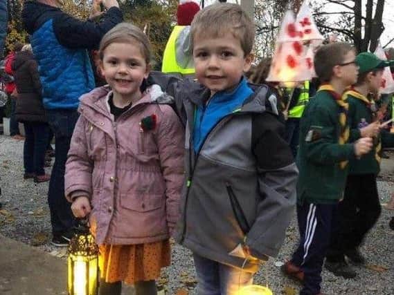 Children on the lantern walk