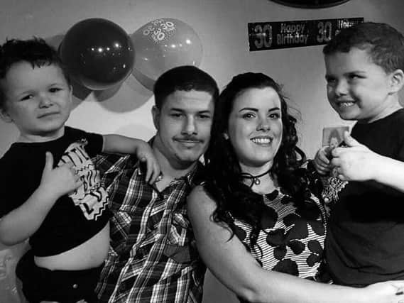 The community of Burnley is rallying to help the Lyth family, John and Amy and their sons, Harley (right) and Harrison.