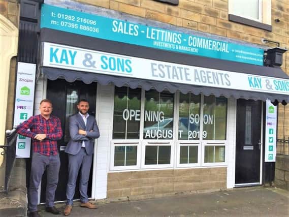 Gary Kay and Micky Woodvine outside the new premises in Todmorden Road.