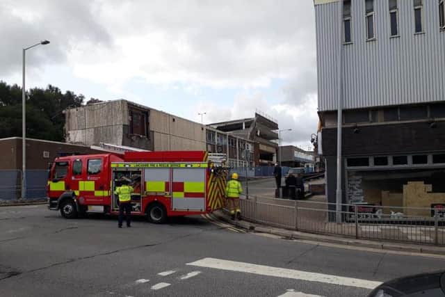 Firefighters are at the scene. Picture by Geoff Sherwood