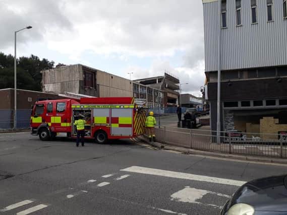 Firefighters are at the scene. Picture by Geoff Sherwood
