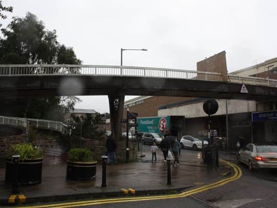 Work is due to begin this weekend on the demolition of this footbridge in Burnley town centre.