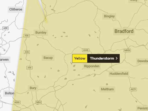 Met Office issue yellow thunderstorms weather warning for parts of Lancashire today