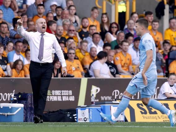 Burnley manager Sean Dyche during his side's 1-1 away draw with Wolverhampton Wanderers.