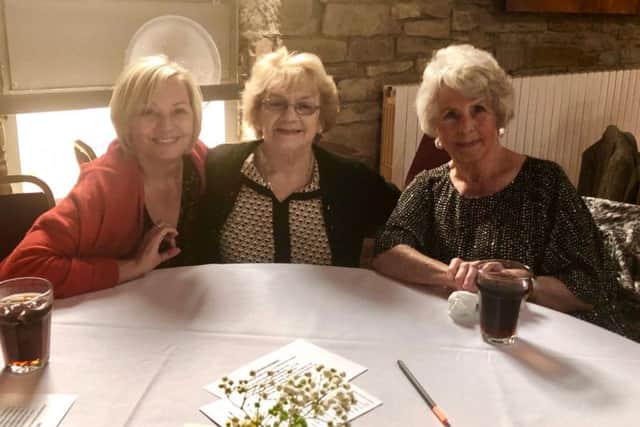 A trio of ladies at the Sunday afternoon tea dance.