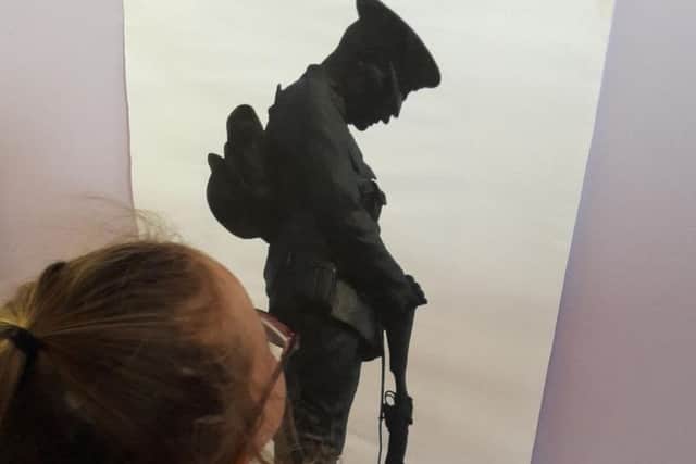 The special print of the soldier who represents all soldiers in Clitheroe.