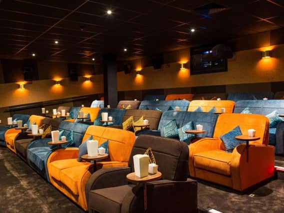 The upmarket cinema features stylish interiors